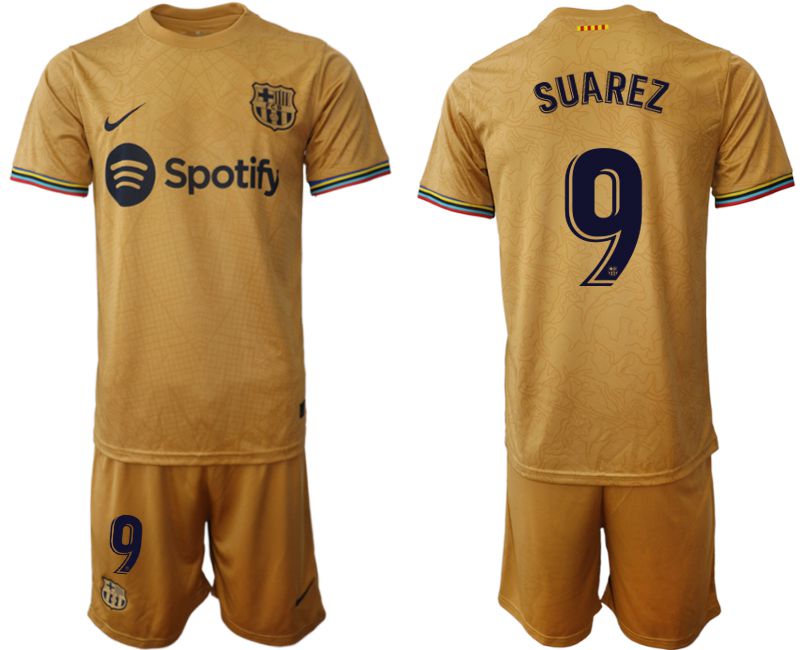 Men 2022-2023 Club Barcelona away yellow #9 Soccer Jerseys->customized soccer jersey->Custom Jersey